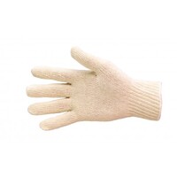 Cream Poly Cotton Gloves- Med