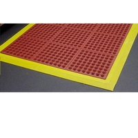 Cushion Foot Red Rubber Anti-Fatigue Mat .9x.9m 