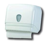 Combination Roll and Interleaved Hand Towel Dispenser White 