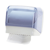 Combination Roll and Interleaved Hand Towel Dispenser Transparent 