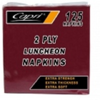 Capri Dark Burgendy Lunch Napkin 2ply 2000/ctn Quarter Fold
