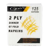 Capri Dinner Napkin White 2ply 1000/ctn QF