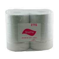 Stella 500m 1ply Recycled Jumbo Toilet Rolls 8/ctn