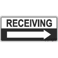 Receving Right with arrow Sign