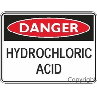Hydrochloric Acid Danger Sign