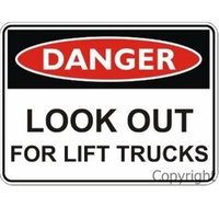 Look Out Fork Lift Trucks Danger Sign