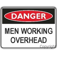 Danger Men Working Overhead - Danger Sign