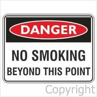 No Smoking Beyond This Point - Danger Sign