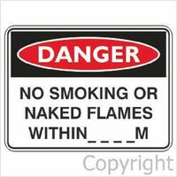 No Smoking Or Naked Flames - Danger Sign