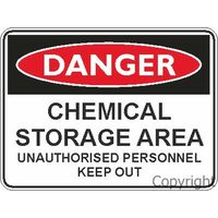 Chemical Storage Area - Danger Sign