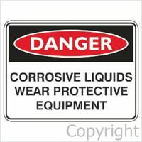 Corrosive Liquids - Danger Sign