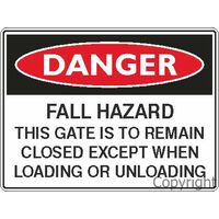 Fall Hazard - Danger Sign