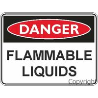 Flammable Liquids - Danger Sign