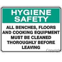 Hygiene Safety Clean Kitchen Sign