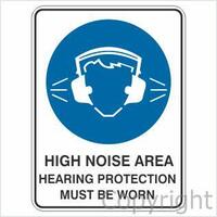 High Noise Area Hearing Protection sign