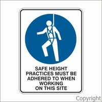 Safe Height Practices Sign