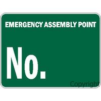 Emergency Assembly No. Sign