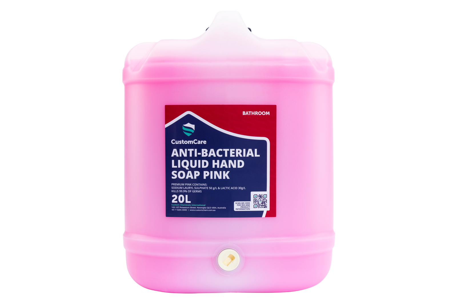 Custom Chemicals Anti-Bacterial Liquid Pink Hand Soap 20L