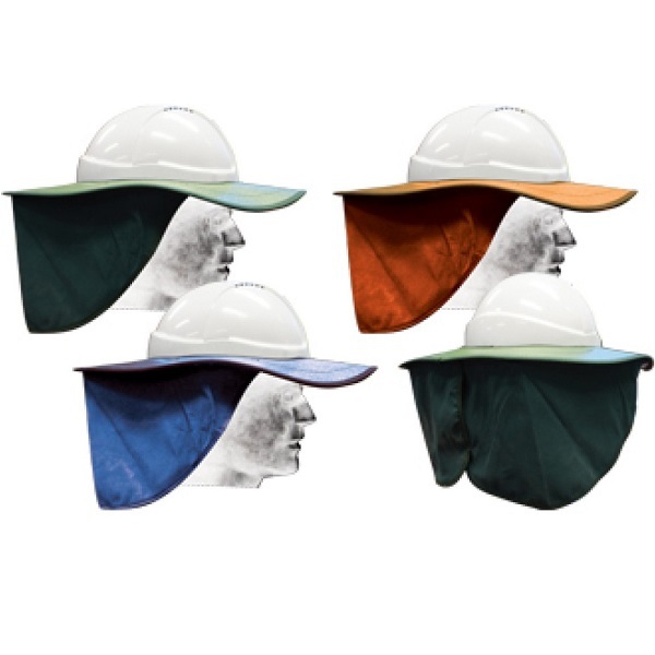 Hard Hat Brim with Neck Flap Plastic