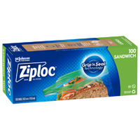Ziploc Sandwich Bag (100 bags per pack) 16.5 x 14.9cm