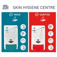 Deb Skin Hygiene Centre 2-Step Wash/Sanitise Dispenser Board