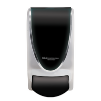 Deb Quickview Transparent Manual Dispenser 1L - Black
