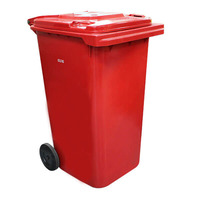 120L Red Wheelie Bin