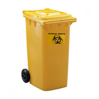 120L Clinical Waste Wheelie Bin with lock