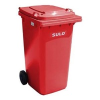 80L Wheelie Bin - Red