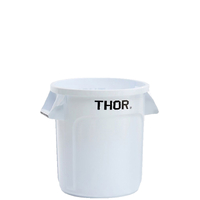 60L Thor Commercial Round Plastic Bin - White