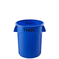 75L Thor Commercial Round Plastic Bin - Blue
