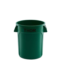 75L Thor Commercial Round Plastic Bin - Green