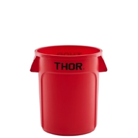 75L Thor Commercial Round Plastic Bin - Red