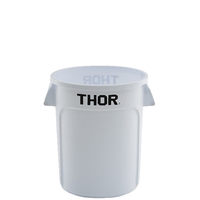 75L Thor Commercial Round Plastic Bin - White