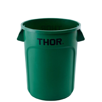 121L Thor Commercial Round Plastic Bin - Green