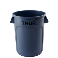 121L Thor Commercial Round Plastic Bin - Grey