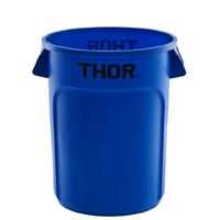166L Thor Commercial Round Plastic Bin - Blue