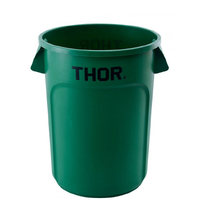 166L Thor Commercial Round Plastic Bin - Green