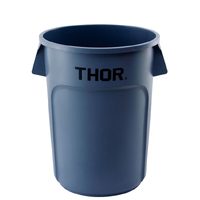 166L Thor Commercial Round Plastic Bin - Grey