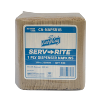 Castaway Serv-Rite 1 Ply Dispenser Napkins, Brown 6,000/ctn