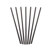 Castaway Envirostraws Regular Paper straws - Black, 5mm bore 2500/ctn