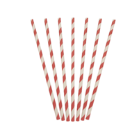 Castaway Envirostraws Regular Paper straws - Red & white stripe, 5mm bore 2500/ctn