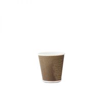 Triple Wall Brown Checker 8oz Coffee Cups 500/ctn