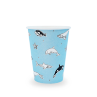 Earth Pack 12oz Compostable Cups Sea Animals Series 1000/ctn