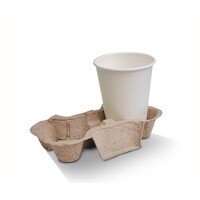 2 Cup Cardboard Carry Tray to suit 8-24oz Cups 200/ctn