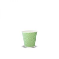 Triple Wall Lime Checker 8oz Coffee Cups 500/ctn