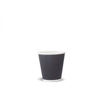 Triple Wall Black Ripple 8oz Coffee Cups 500/ctn