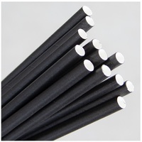 Regular Paper Drinking Straws - Black 2500/ctn
