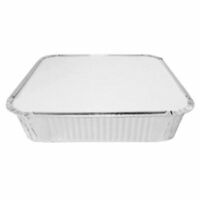 Capri Poly Lined Lid to suit Large Square Foil Container 224x224mm
