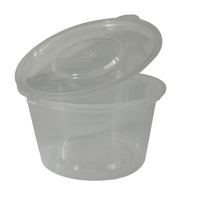 Capri Round Dipping Sauce Container 100ml with Hinged Lid 1000/ctn